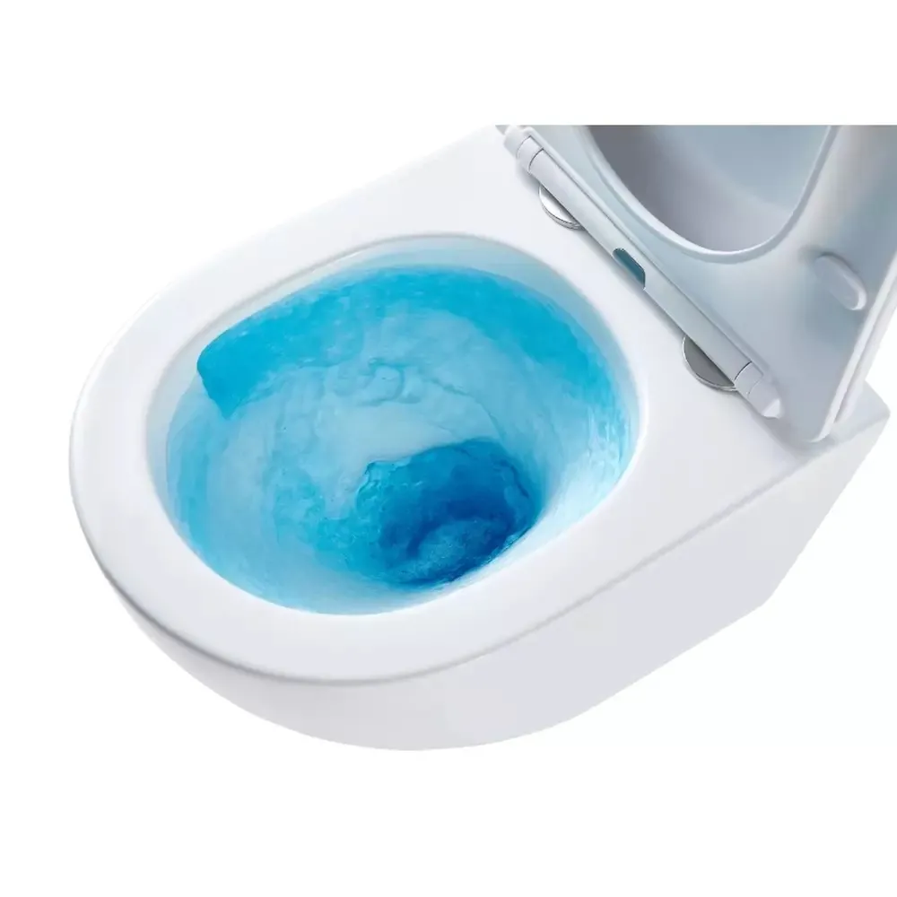 Set de instalare: Ramă pentru instalare WC Grohe Rapid SL 38772001, clapeta actionare inclusa Brushed Warm Sunset + Vas WC suspendat Devit Flow cu capac Soft-Close Vortex Flush DFL0460111W