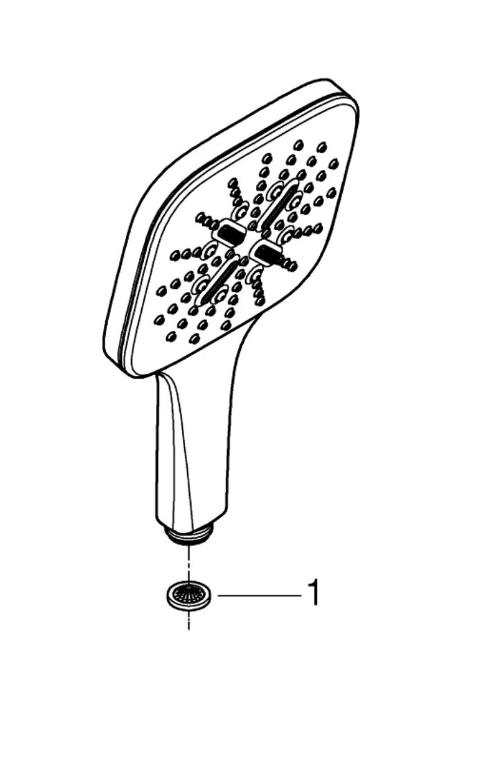 Set sistem de duș cu montaj pe perete Grohe Rainshower SmartActive Cube 310 cu baterie termostatică, duș fix Rainshower SmartActive Cube 310 și duș de mână Rainshower SmartActive Cube 130 (26649000)