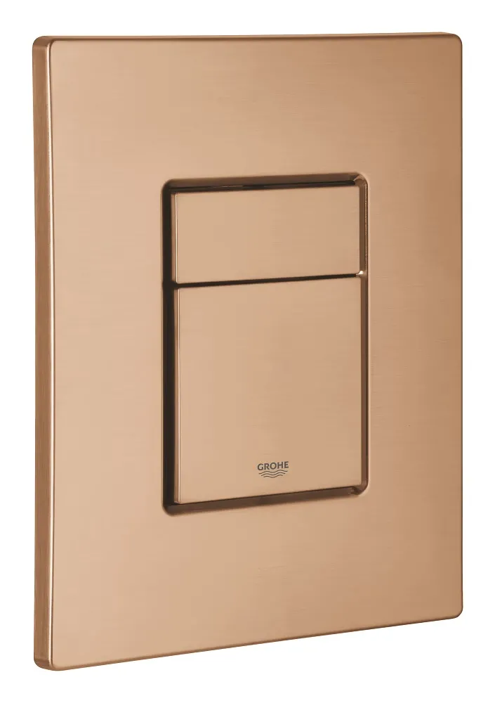 Set de instalare: Ramă pentru instalare WC Grohe Rapid SL 38772001, clapeta actionare inclusa Brushed Warm Sunset + Vas WC suspendat Devit Flow cu capac Soft-Close Vortex Flush DFL0460111W