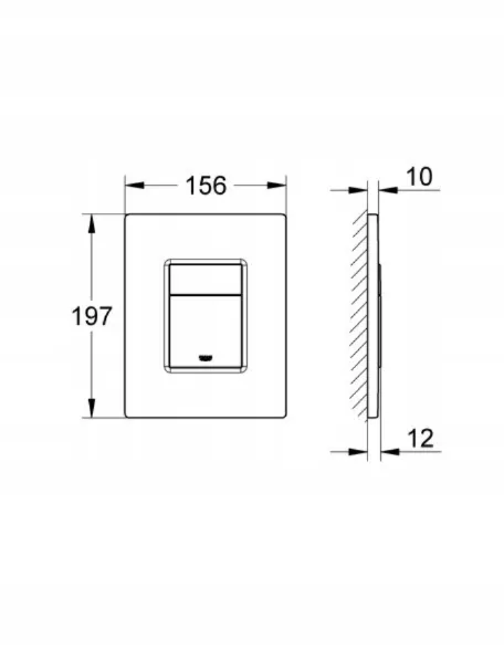 Set de instalare: Ramă pentru instalare WC Grohe Rapid SL 38772001, clapeta actionare inclusa Dark Grey + Vas WC suspendat Devit Flow cu capac Soft-Close Vortex Flush DFL0460111W