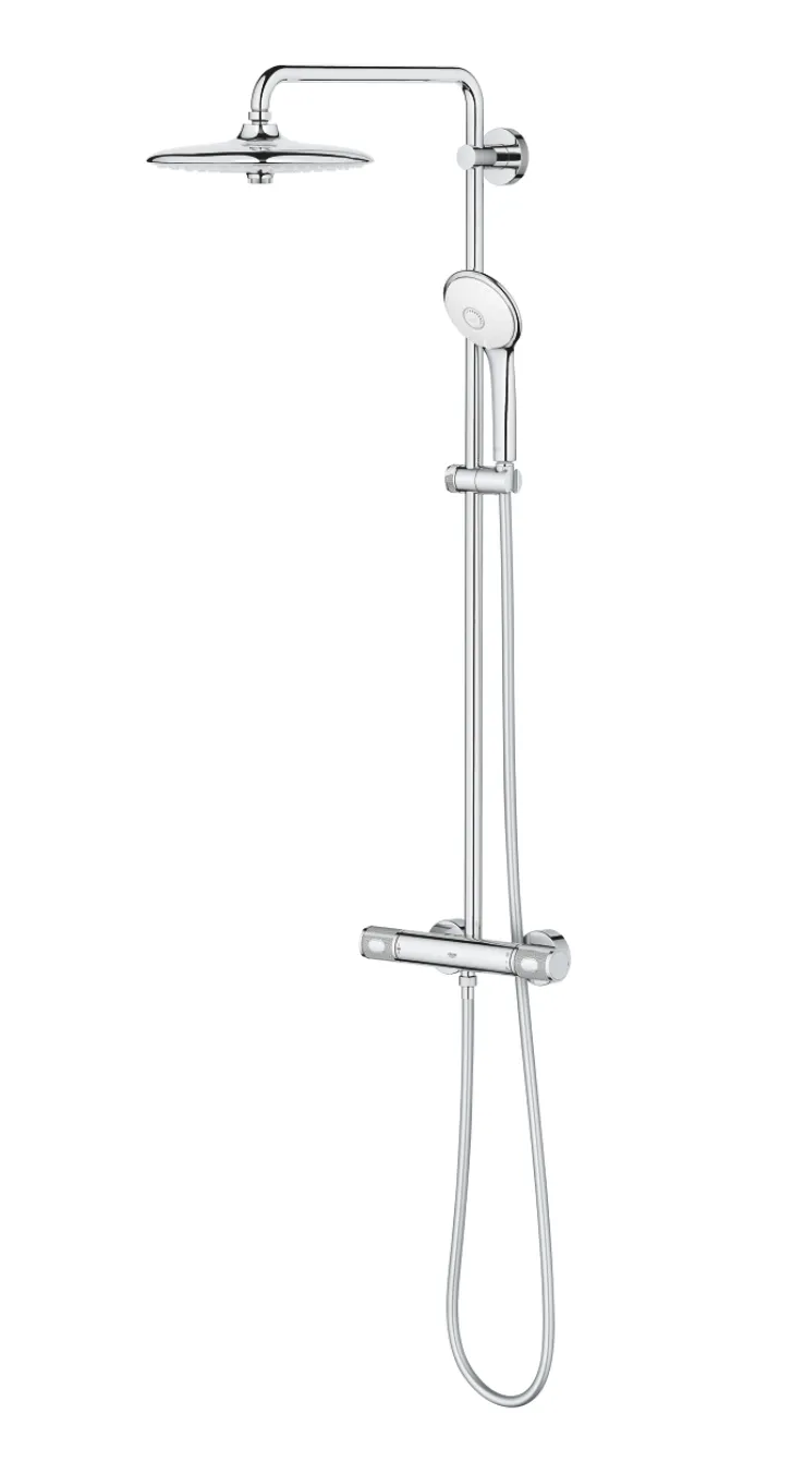 Set sistem de duș cu montaj pe perete Grohe Euphoria System 260 cu baterie termostatică, duș fix și duș de mână (27296003)