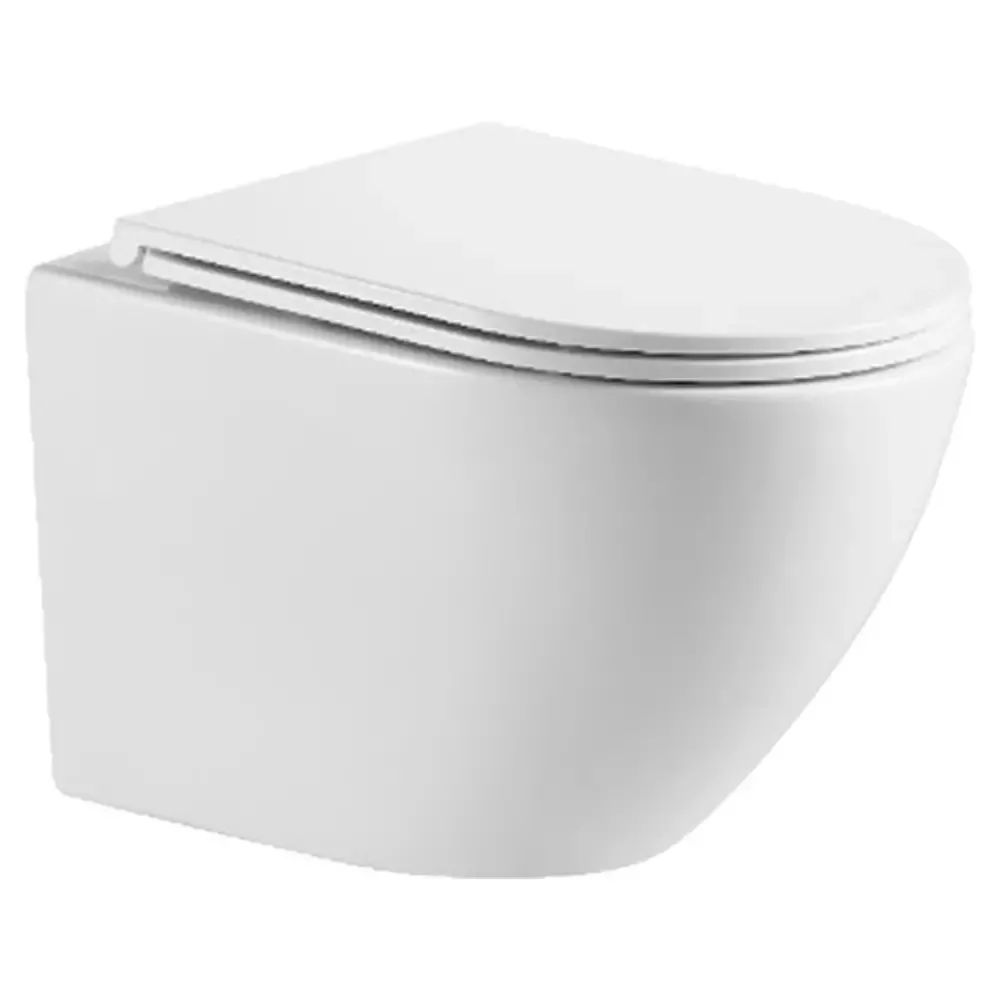 Set de instalare: Ramă pentru instalare WC Grohe Rapid SL 38772001, clapeta actionare inclusa Dark Grey + Vas WC suspendat Devit Flow cu capac Soft-Close Vortex Flush DFL0460111W