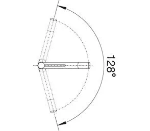 Baterie de bucătărie Blanco Alta-S Compact HP (Negru / Crom), presiune înaltă, cu pipă extractibilă