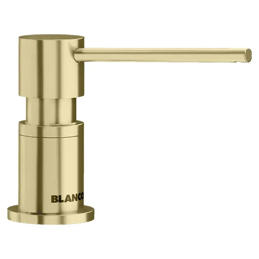 Dozator de săpun lichid încorporabil Blanco Lato (Satin Gold), umplere pe sus