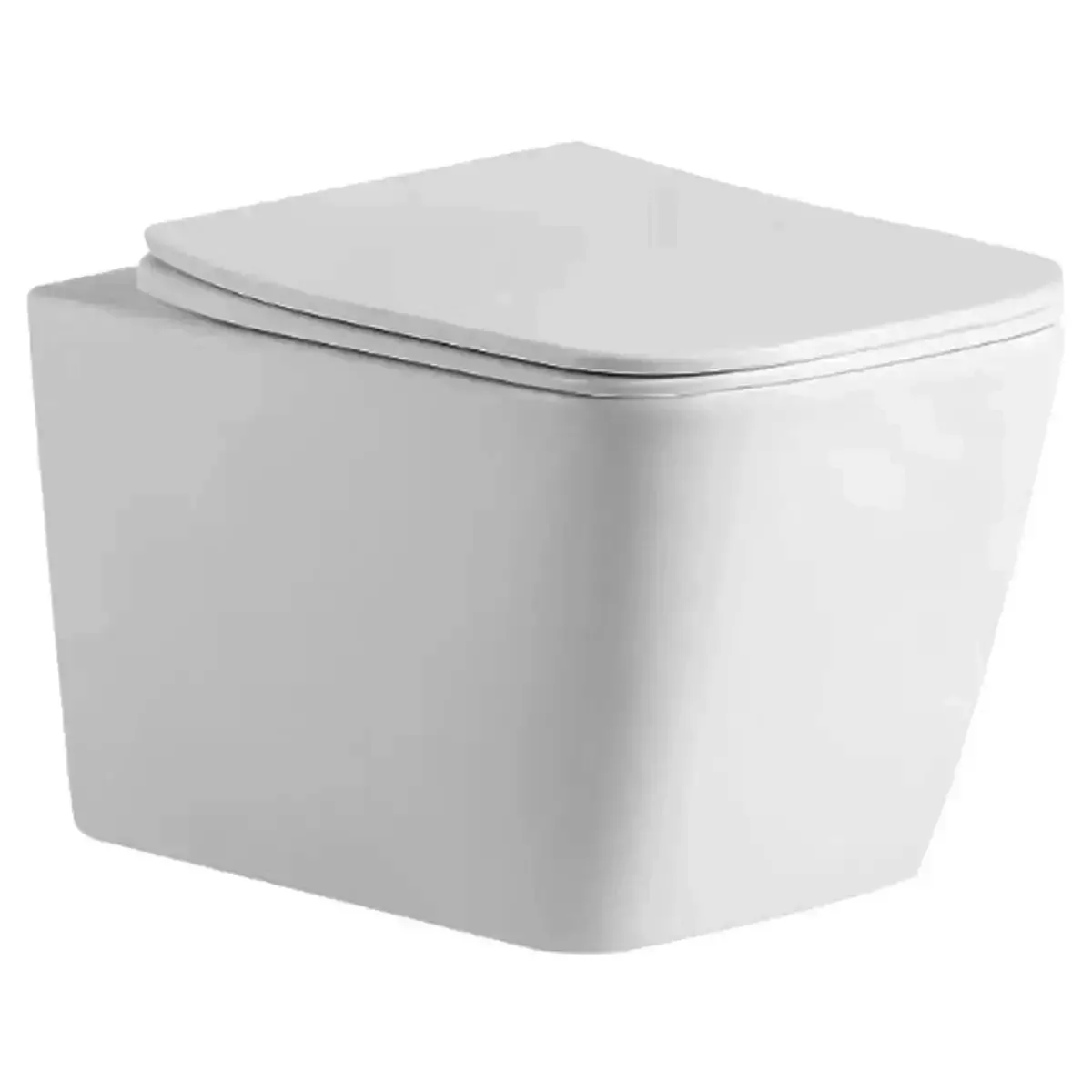 Set de instalare: Ramă pentru instalare WC Grohe Rapid SL 38772001, cu clapeta actionare inclusa + Vas WC suspendat rimless Devit Balance Square DBS71051111W cu capac Soft-Close și sistem de spălare Vortex Flush, alb lucios