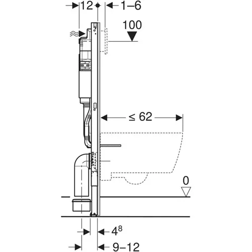 GEBERIT DELTA DUOFIX инсталляция для унитаза