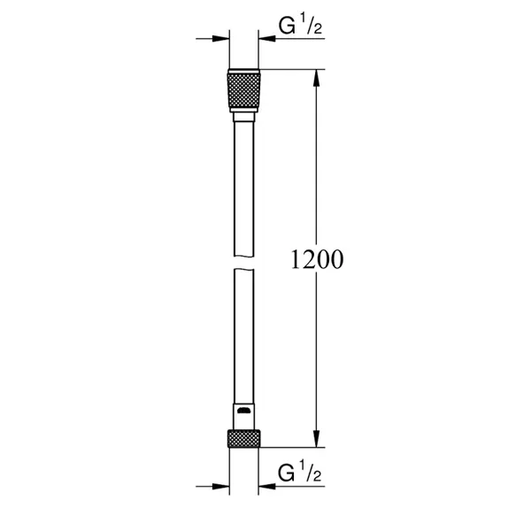 Furtun Paffoni 120 cm, negru mat