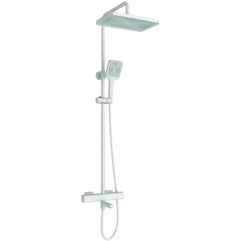 Coloană de duș Mixxus Premium VIRGO 009-J WHITE cu baterie termostatică MI6648