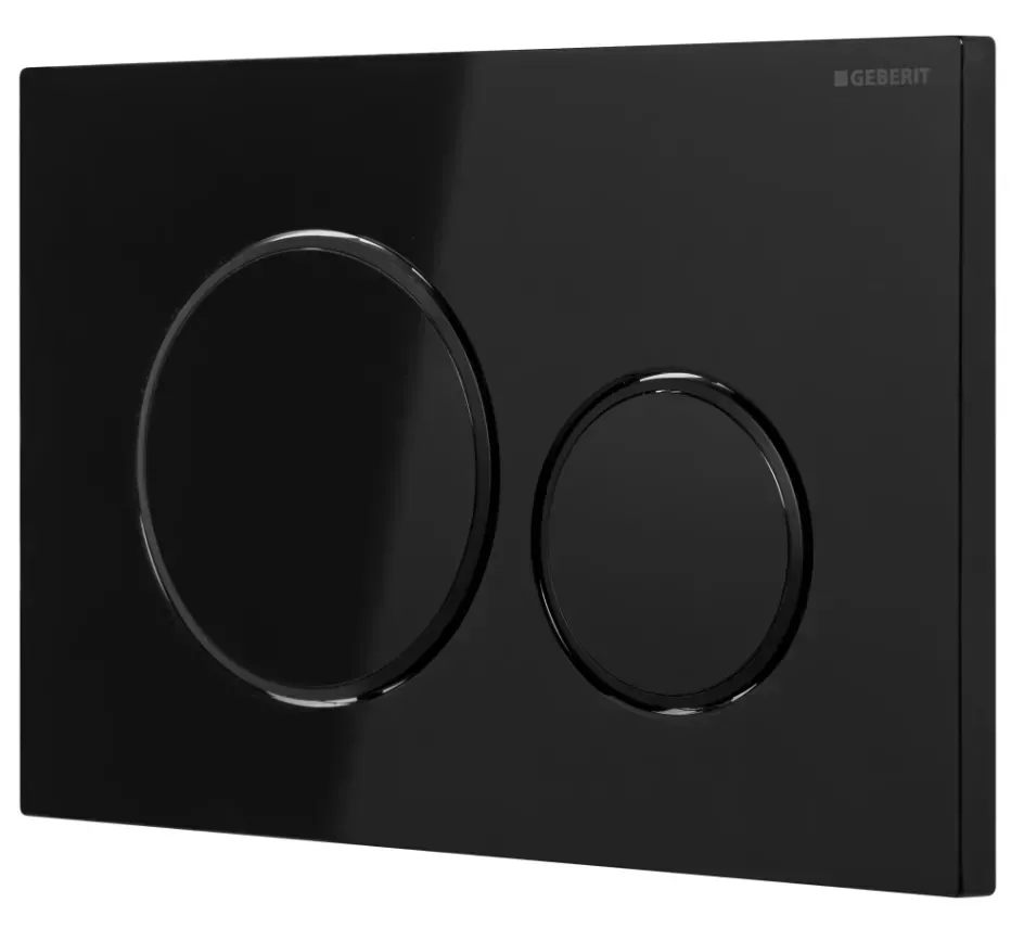 Buton de spălare Geberit Sigma 20 negru lucios