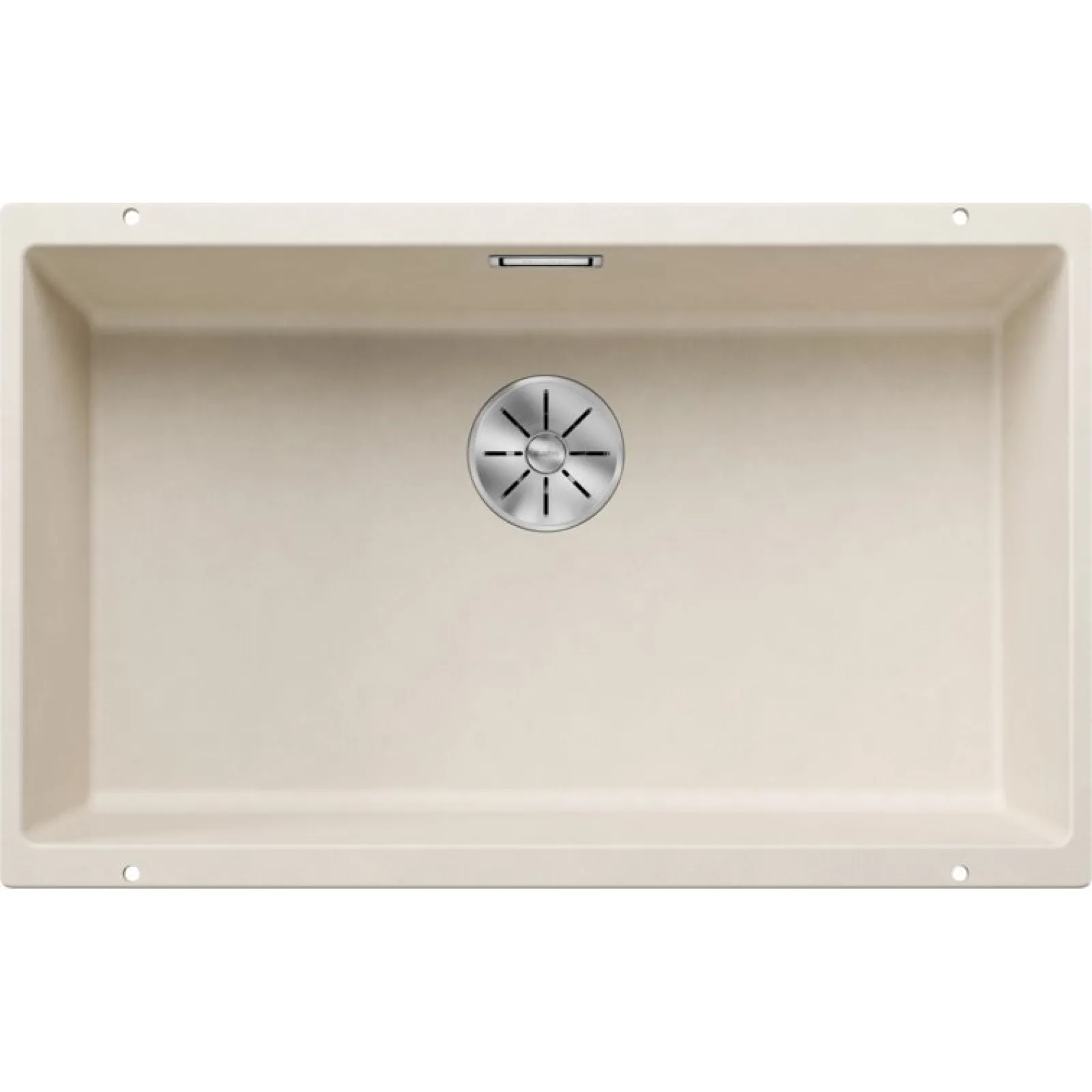 Chiuvetă de bucătărie din granit Blanco Subline 700-U (Soft White), montare sub blat