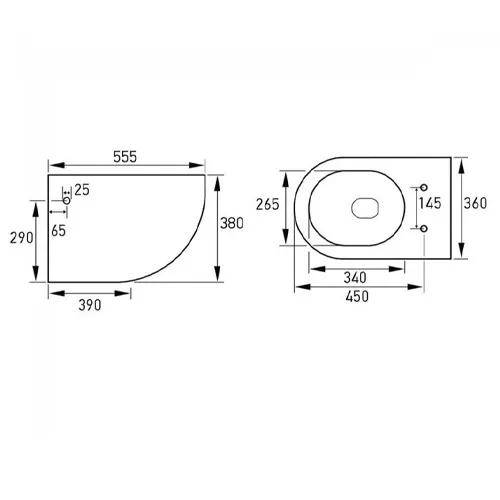 Подвесной унитаз Volle Amadeus Rimless