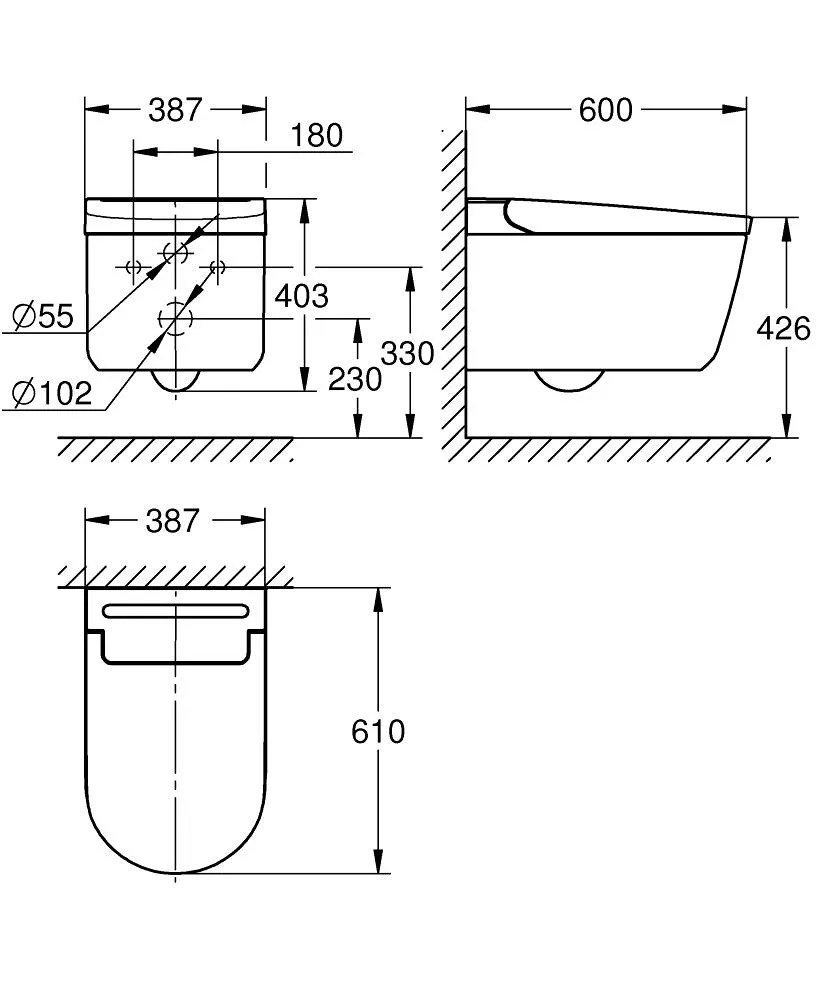 Grohe Sensia Pro Настенный унитаз-биде (36508SH0)