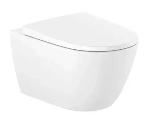 Vas WC suspendat Roca ONA Rimless, cu capac Soft Close A34H688000