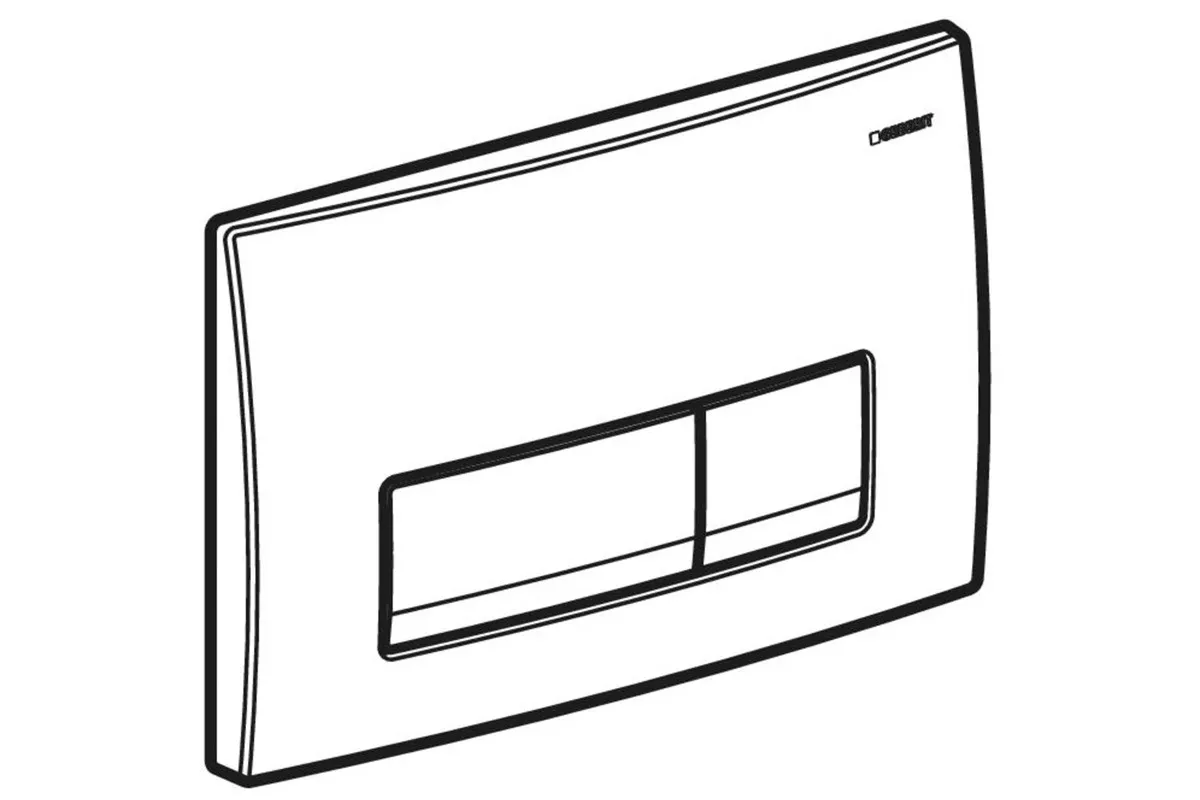 Buton de acționare Geberit Delta 50 negru mat