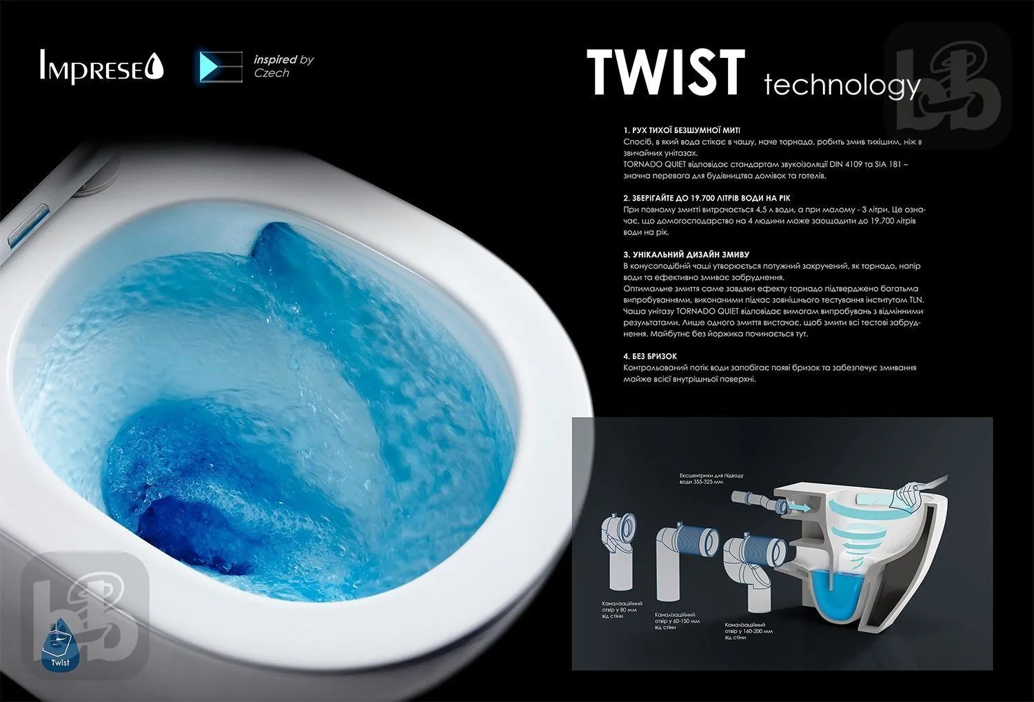 Toaletă suspendată Imprese Rozkos Twist