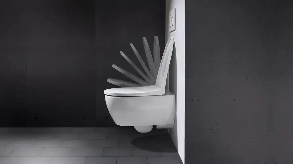 Set de instalare: Ramă pentru instalare WC Oli 80 cu buton de acționare Slim crom și garnitură fonică 586626 + Vas de WC suspendat Devit Harmony 3801082 rimless cu capac Soft Close 