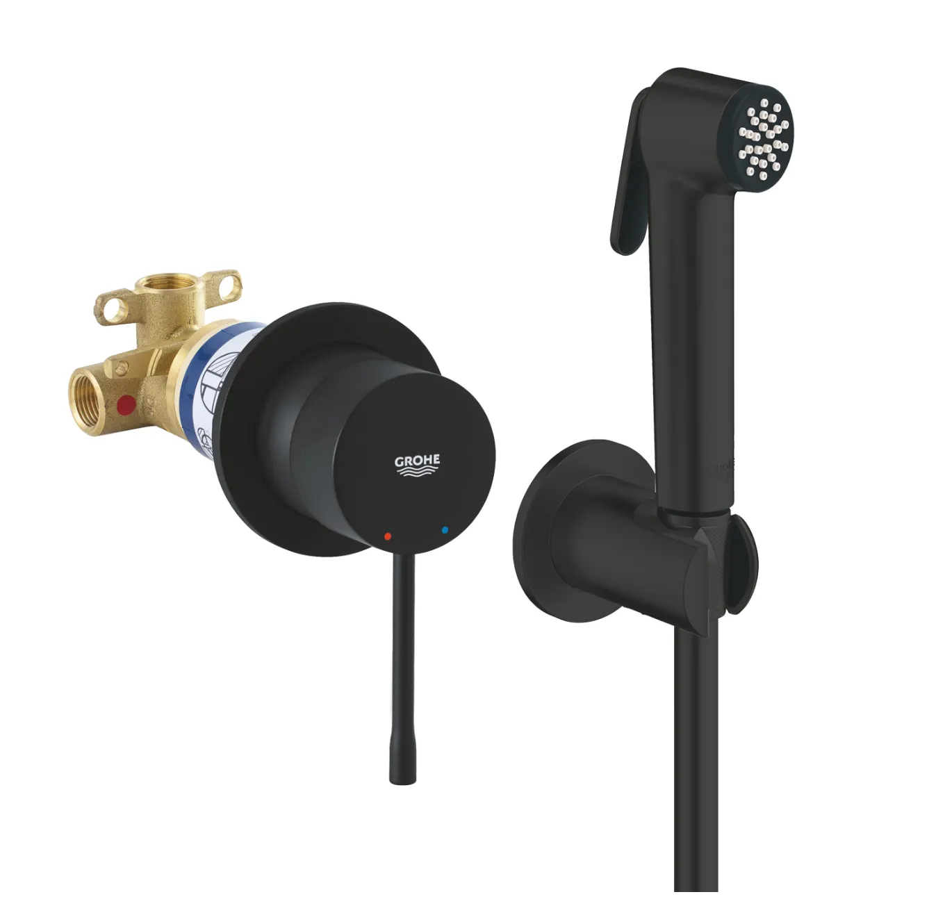 Set duș igienic Grohe Essence UA111197243, negru mat