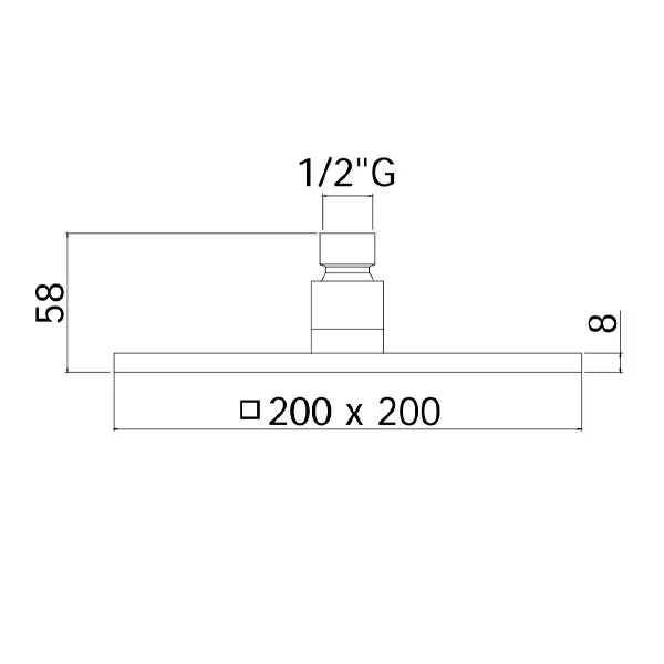 Duș suspendat Paffoni SYNCRO Quadro, alb mat