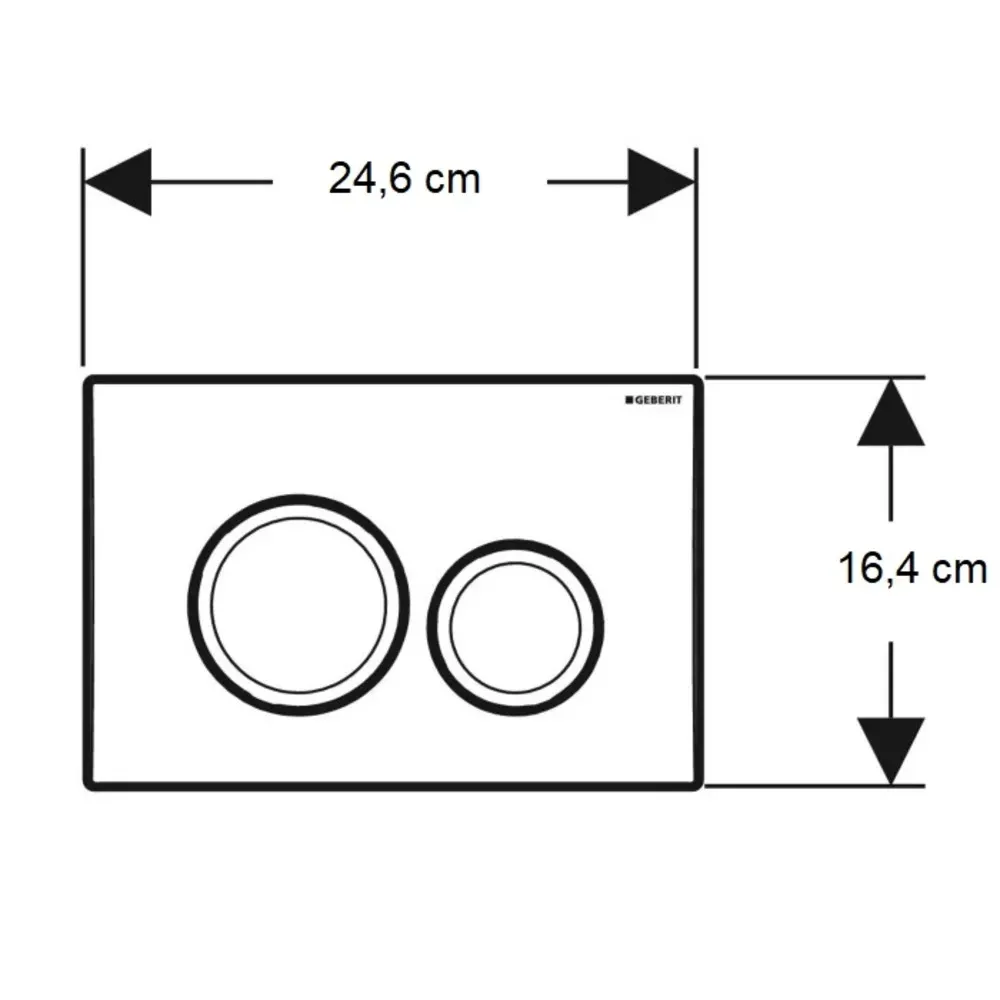 Buton de acționare Geberit Delta20  115.127.46.1 crom mat
