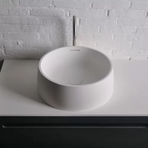 Lavoar suspendat Volle Solid surface, din piatră, rotund 