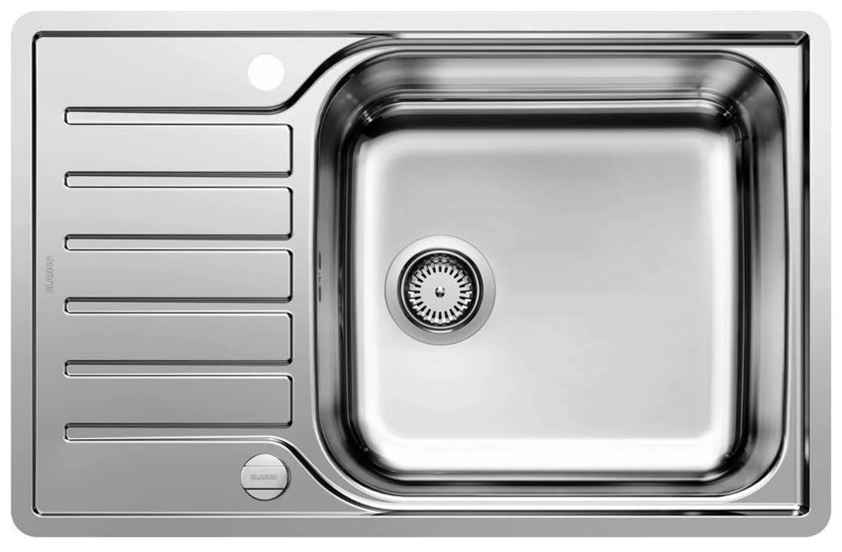 Кухонная мойка нержавеющая сталь Blanco Dinas XL 6S (Нержавеющая сталь / Inox), с крылом, оборачиваемая