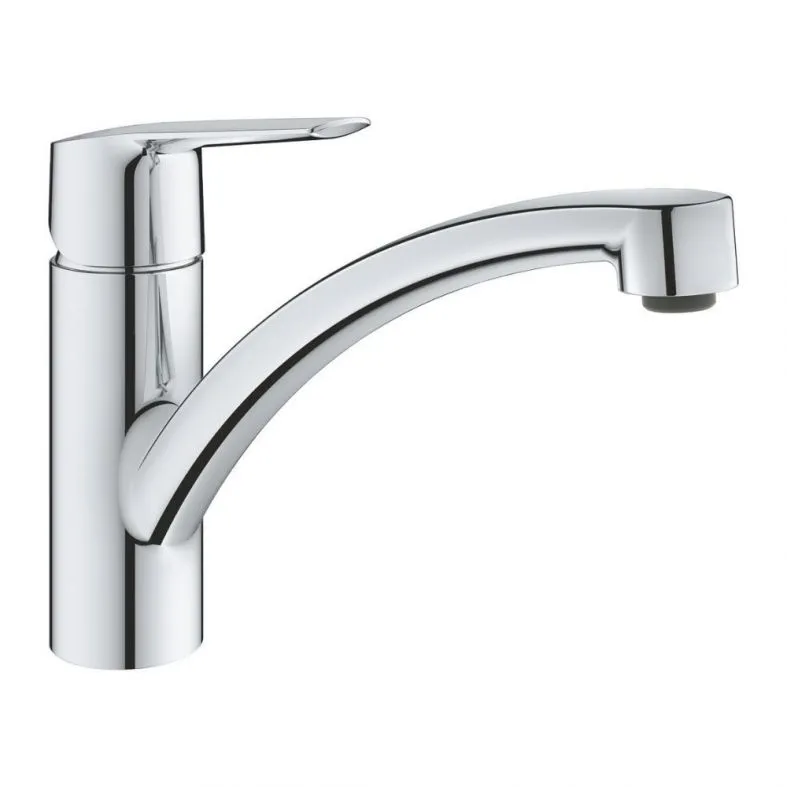 Baterie monocomandă pentru chiuvetă de bucătărie Grohe QuickFix Start (31138002) cu pipă înaltă în C, crom
