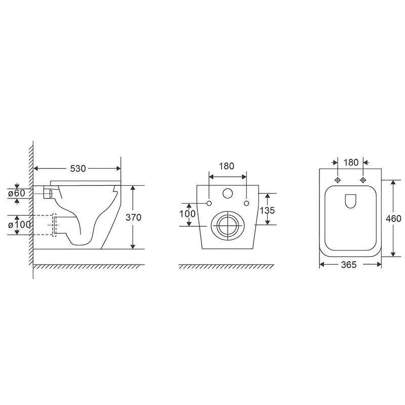 Set de instalare: Ramă pentru instalare WC Grohe Rapid SL 38772001, cu clapeta actionare inclusa + Vas WC suspendat Mixxus Premium STYLE-0301-T1 530х365х370mm cu capac Soft-Close și sistem de spălare Vortex Flush