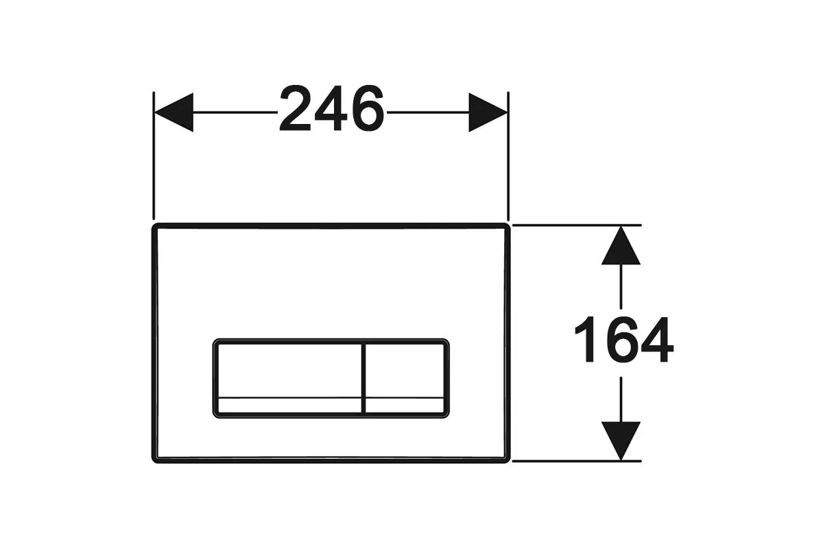 Buton de acționare Geberit Delta 50 negru mat
