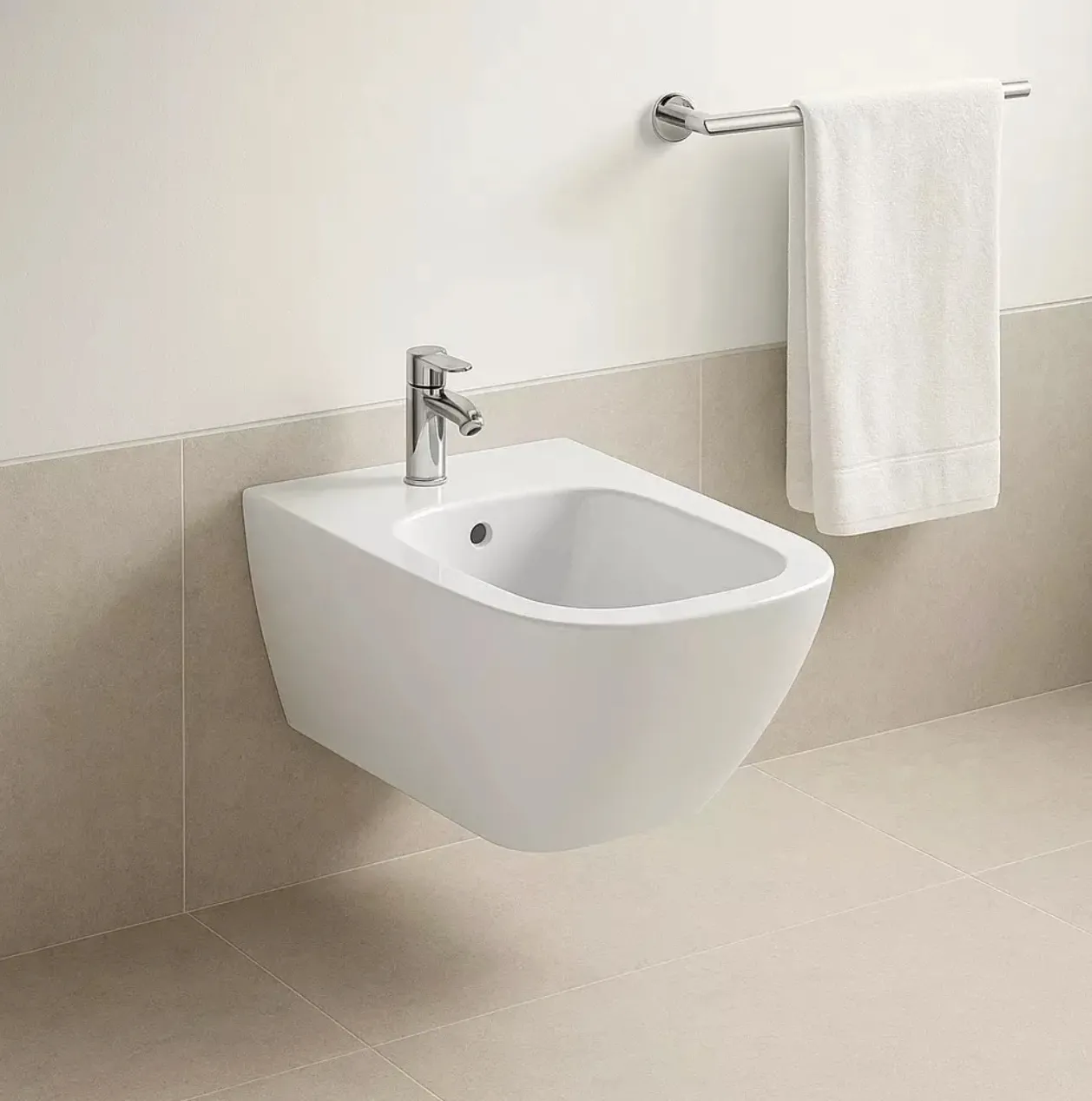 Bideu suspendat Geberit Smyle Square 500.209.01.1