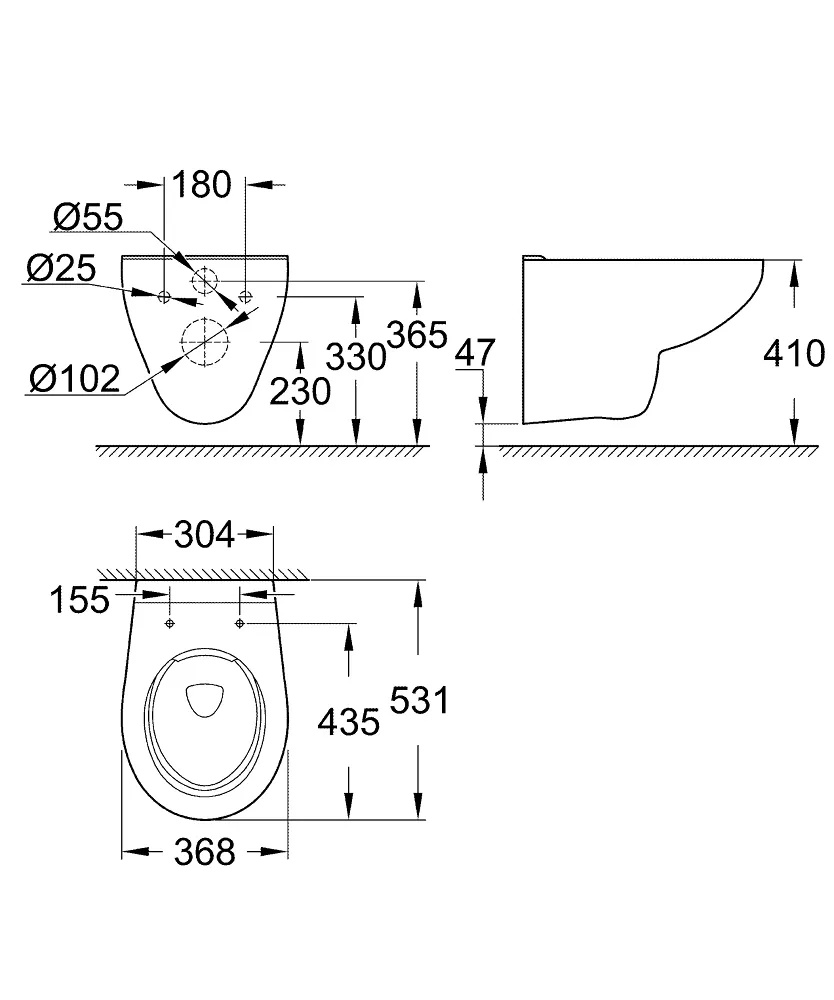 Grohe Bau Подвесной унитаз (39427000)