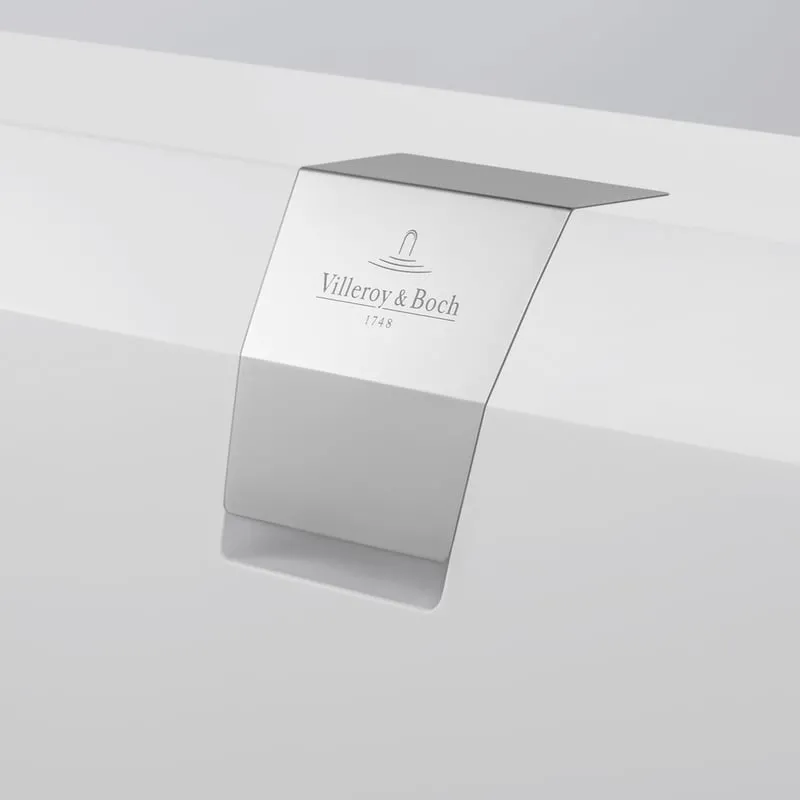 Cada dreptunghiulara Villeroy & Boch Squaro Edge 12, 180 80 cm, Quaryl, incastrabila, alb Alpin, UBQ180SQE2DV-01