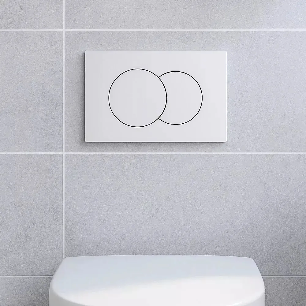 Buton de acționare Geberit Delta15  115.107.11.1 alb lucios (Alpine White)