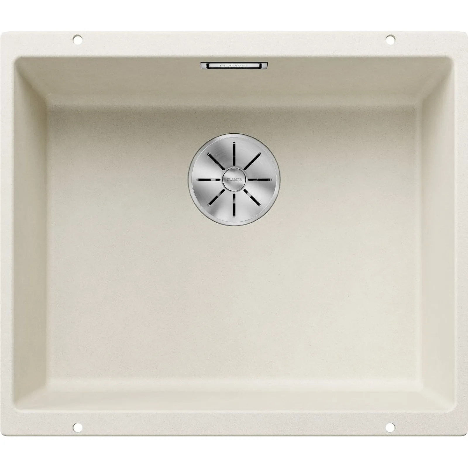 Chiuvetă de bucătărie din granit Blanco Subline 500-U (Soft White), montare sub blat