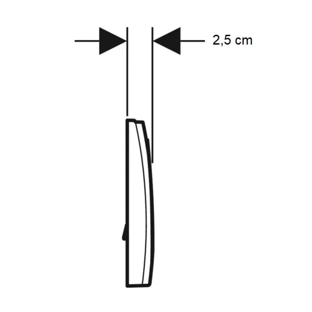 Buton de acționare Geberit Delta15  115.109.21.1 crom lucios