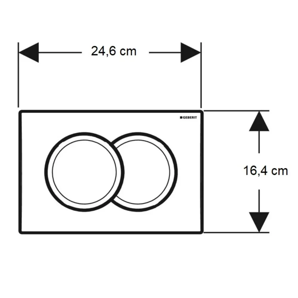 Buton de acționare Geberit Delta01 115.107.21.1 crom mat