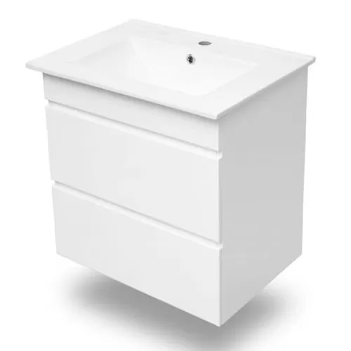 Lavoar cu dulap suspendat 60 cm Volle Fiest alb