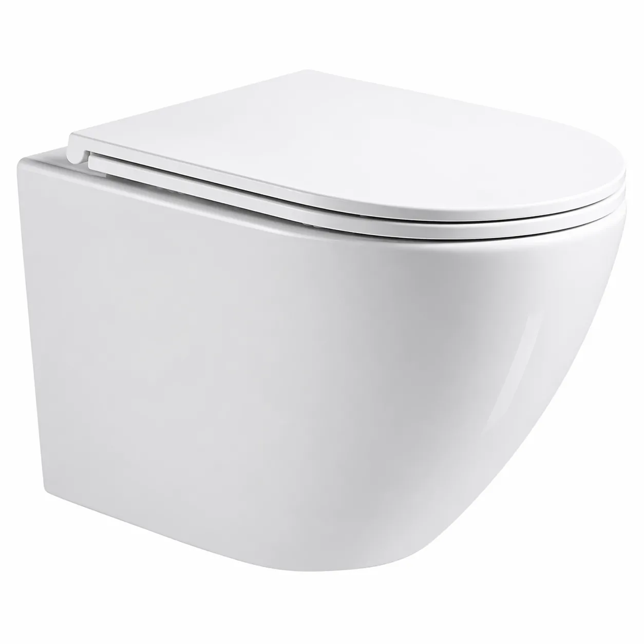 Vas WC suspendat Devit Flow  495x365x365 mm cu capac Soft-Close Vortex Flush   alb lucios  DFL0460111W