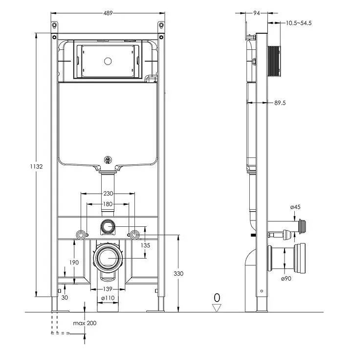 IMPRESE i1230, инсталляция для унитаза 3в1 (инсталляция, крепления, прокладка)