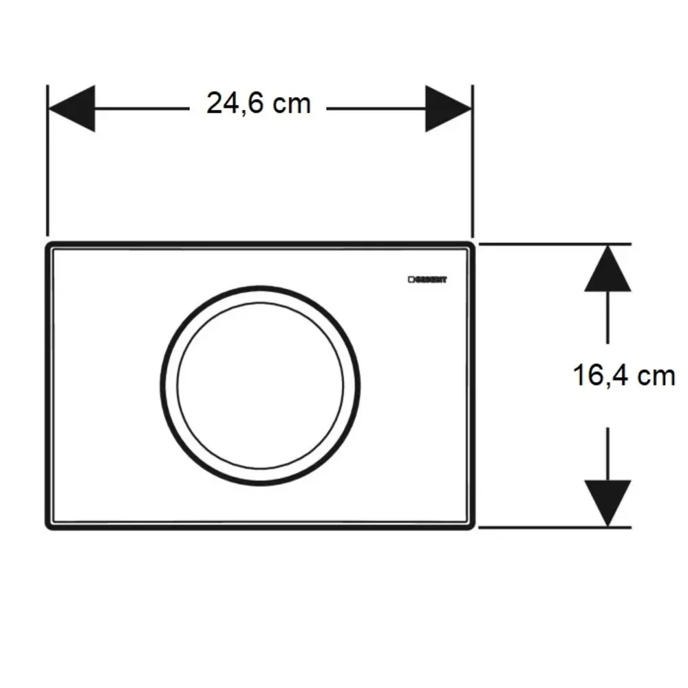 Buton de acționare Geberit Delta15 115.109.46.1 crom mat