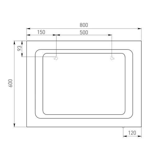 Oglinda baie Volle 60x80 cm cu lumina